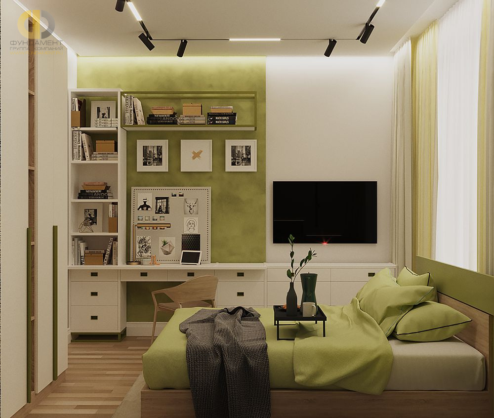 Дизайн интерьера детской в трёхкомнатной квартире 79 кв.м в современном стиле5