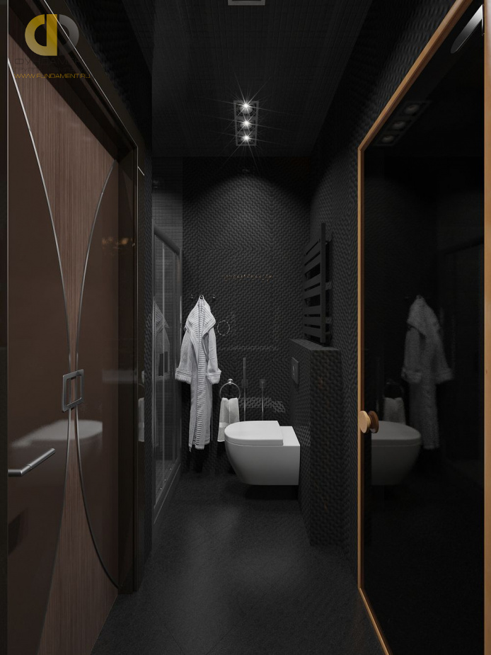 Дизайн интерьера ванной в доме 210 кв.м в стиле ар-деко3