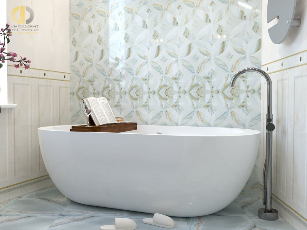 Дизайн ванной в сером цвете - фото