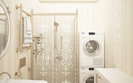 Дизайн интерьера ванной в четырёхкомнатной квартире 165 кв.м в классическом стиле8