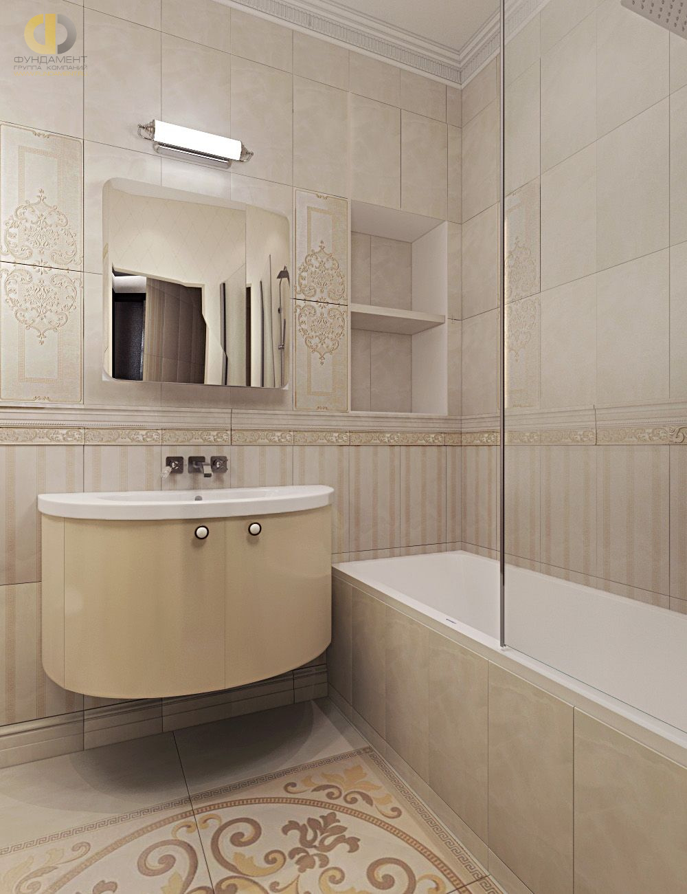 Дизайн ванной в классическом стиле – фото 1702
