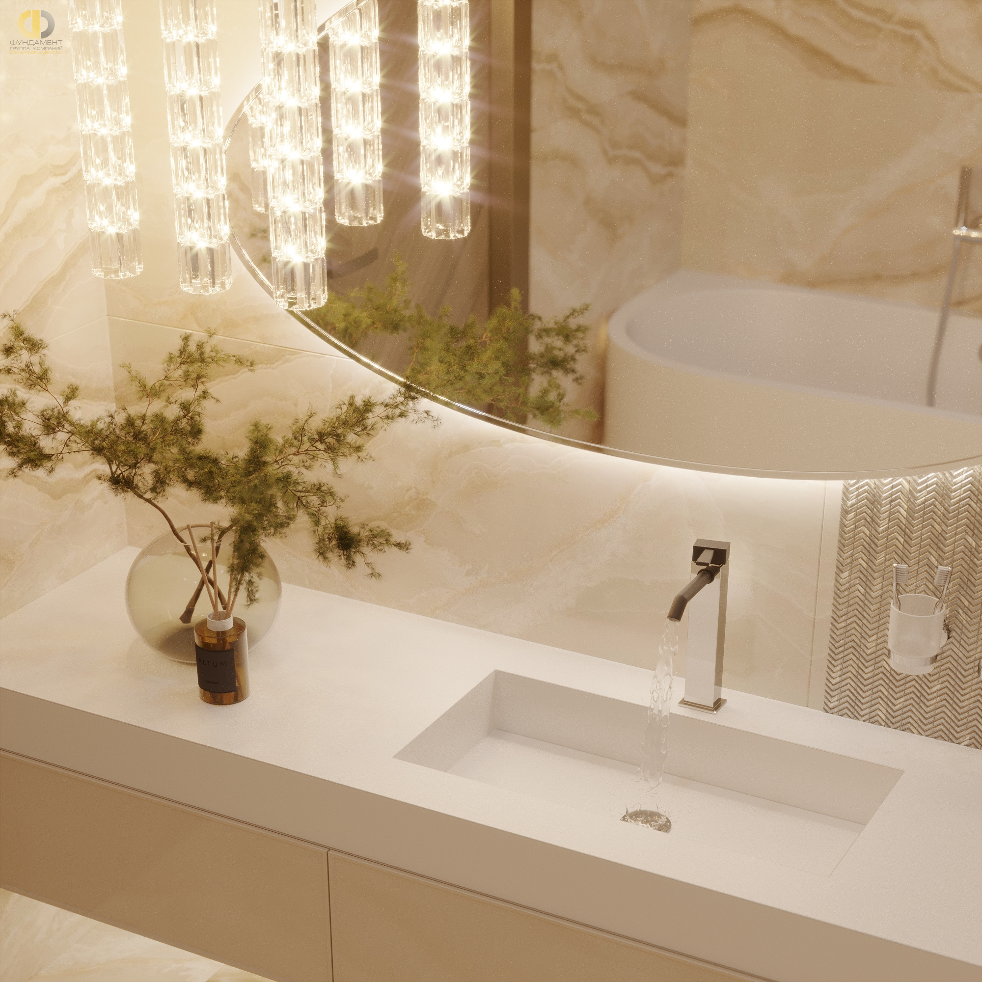 Дизайн ванной в стиле арт-деко – фото 168