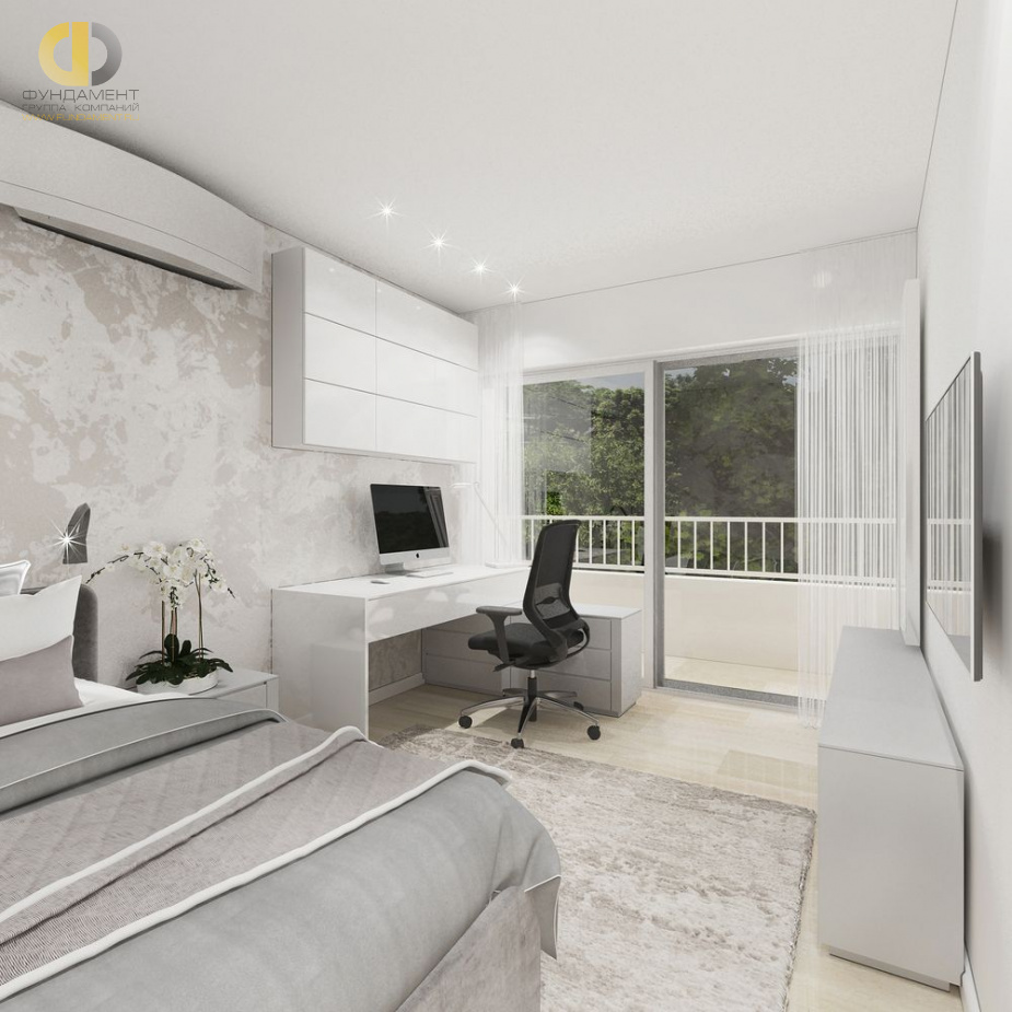 Дизайн интерьера спальни в доме 201 кв.м в стиле минимализм25
