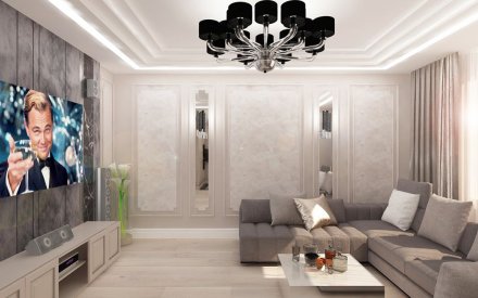Дизайн пентхауса четырехкомнатной квартиры в Москве