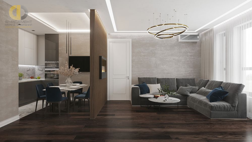 Дизайн интерьера гостиной в трёхкомнатной квартире 78 кв.м в стиле ар-деко21