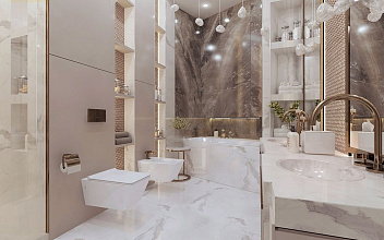 Плитка в интерьере ванной: самые модные варианты