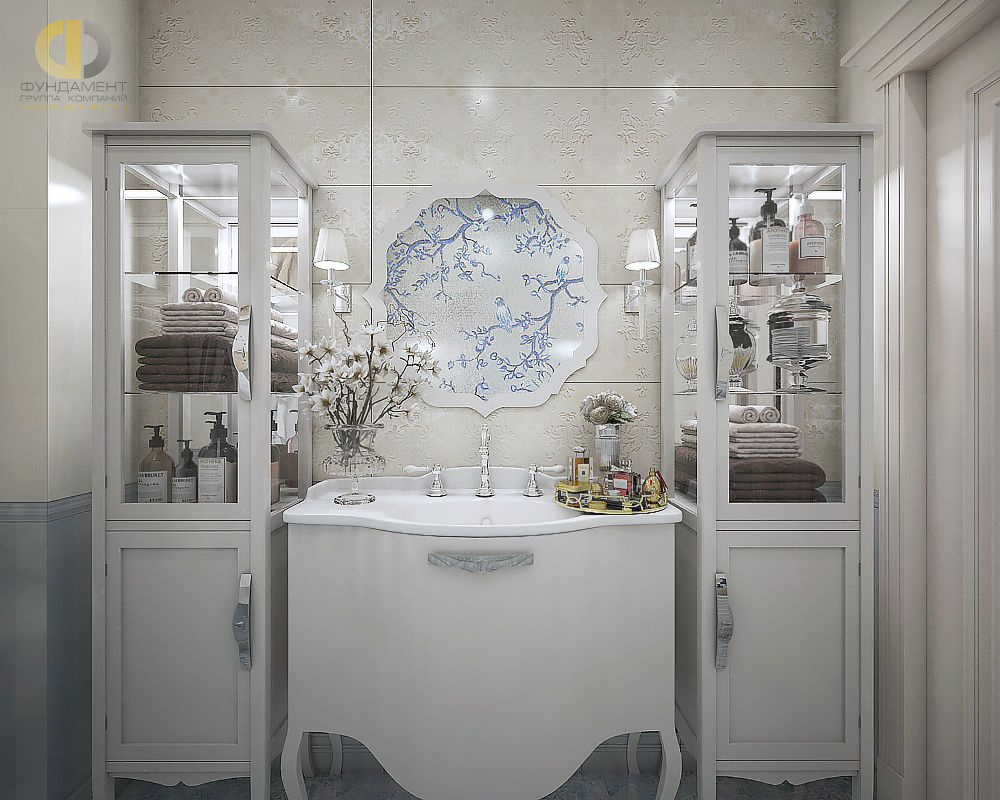 Дизайн интерьера ванной в четырёхкомнатной квартире 127 кв.м в стиле неоклассика25