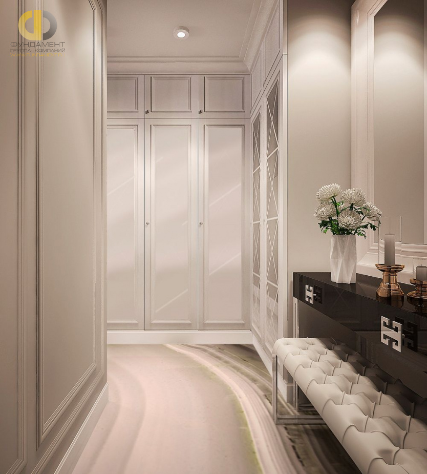 Дизайн интерьера коридора в двухкомнатной квартире 66 кв.м в стиле ар-деко4
