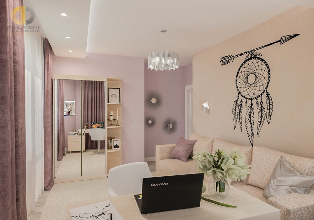 Дизайн интерьера спальни в четырёхкомнатной квартире 144 кв.м в стиле эклектика22