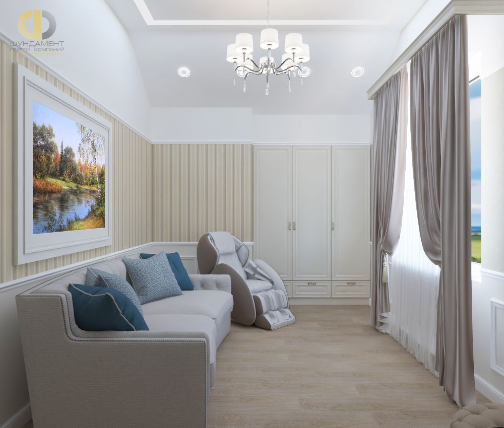 Дизайн интерьера спальни в доме 323 кв.м в классическом стиле24