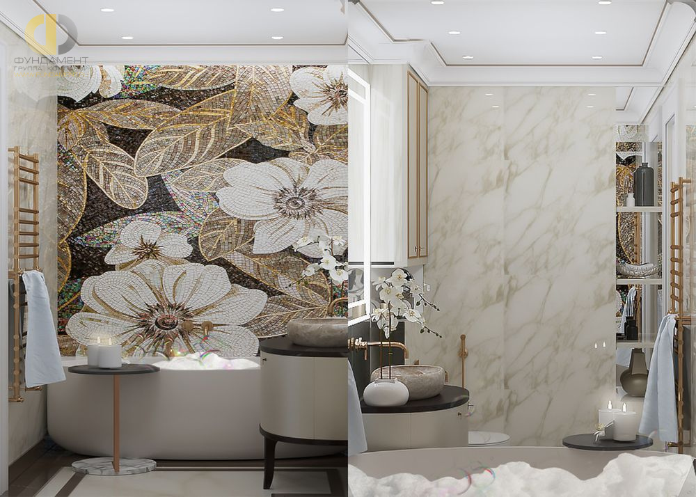 Дизайн интерьера ванной в четырёхкомнатной квартире 98 кв.м в стиле ар-деко12