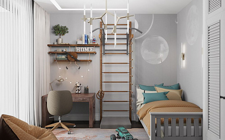 Дизайн интерьера детской в трёхкомнатной квартире 78 кв.м в стиле ар-деко24