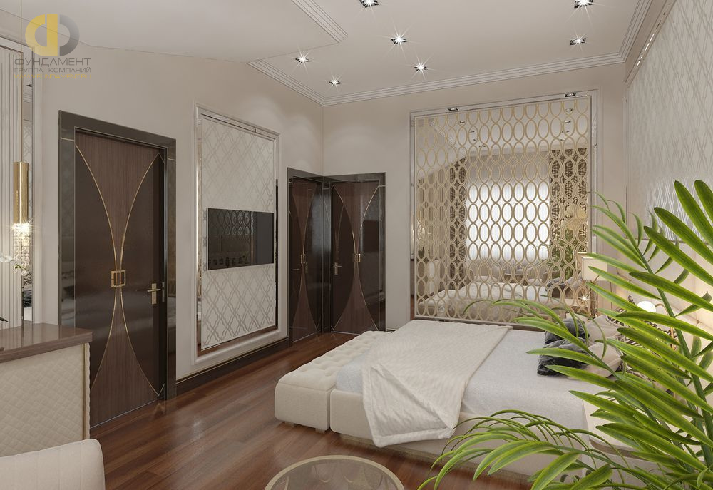 Дизайн интерьера спальни в доме 210 кв.м в стиле ар-деко28