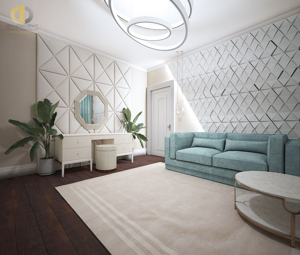 Дизайн интерьера  в трёхкомнатной квартире 124 кв.м в стиле ар-деко14