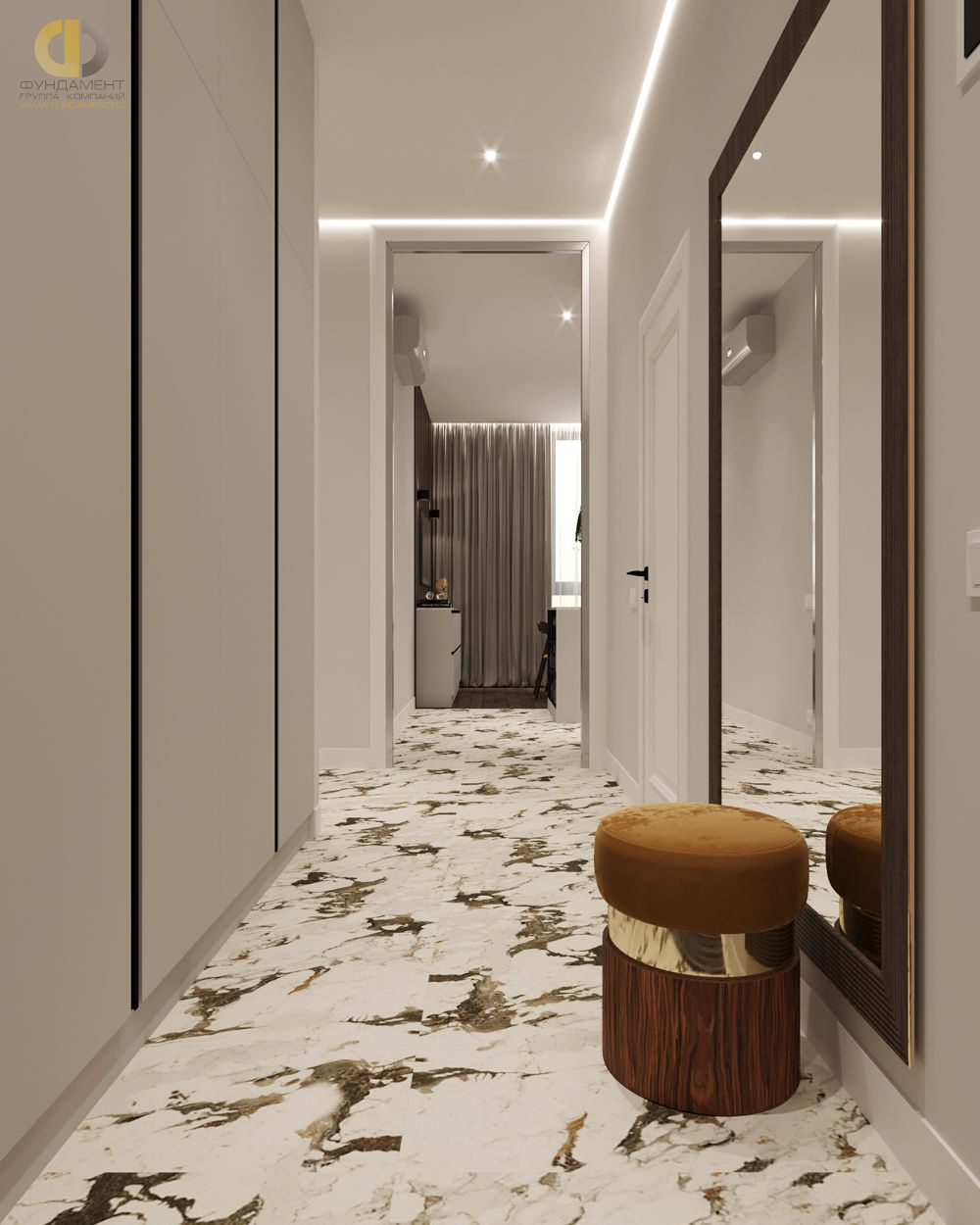 Дизайн коридора в стиле cовременном – фото 420