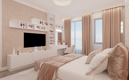 Дизайн интерьера спальни в доме 250 кв.м в современном стиле