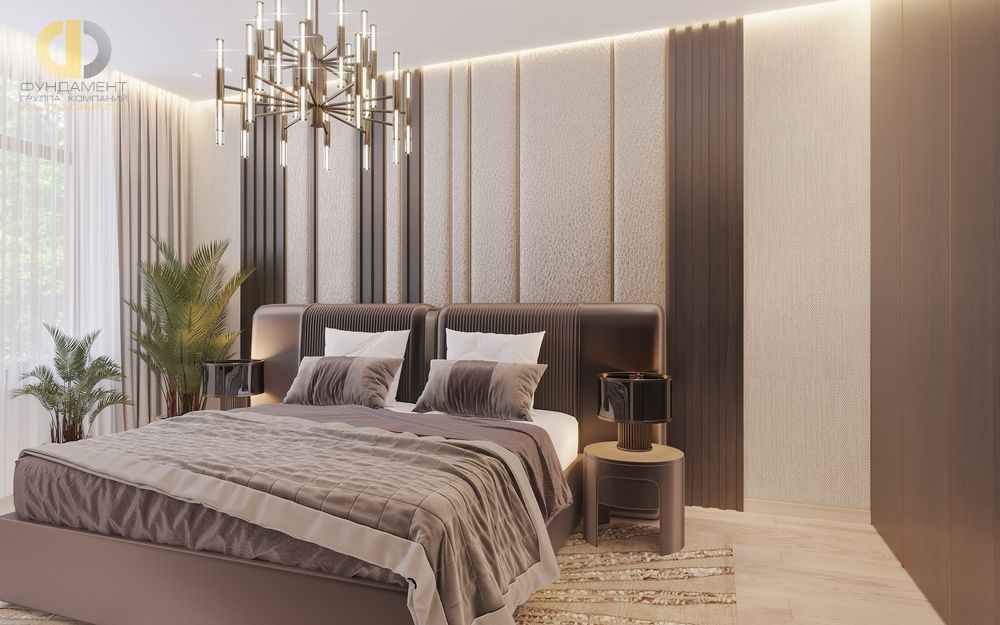 Дизайн интерьера спальни в двухкомнатной квартире 80 кв.м в стиле ар-деко 12