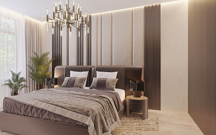 Дизайн интерьера спальни в двухкомнатной квартире 80 кв.м в стиле ар-деко 12