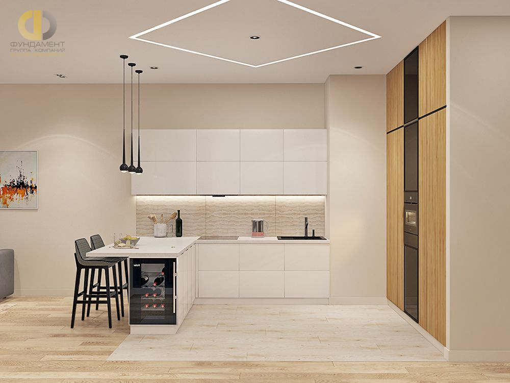 Дизайн интерьера кухни в трёхкомнатной квартире 135 кв.м в современном стиле28