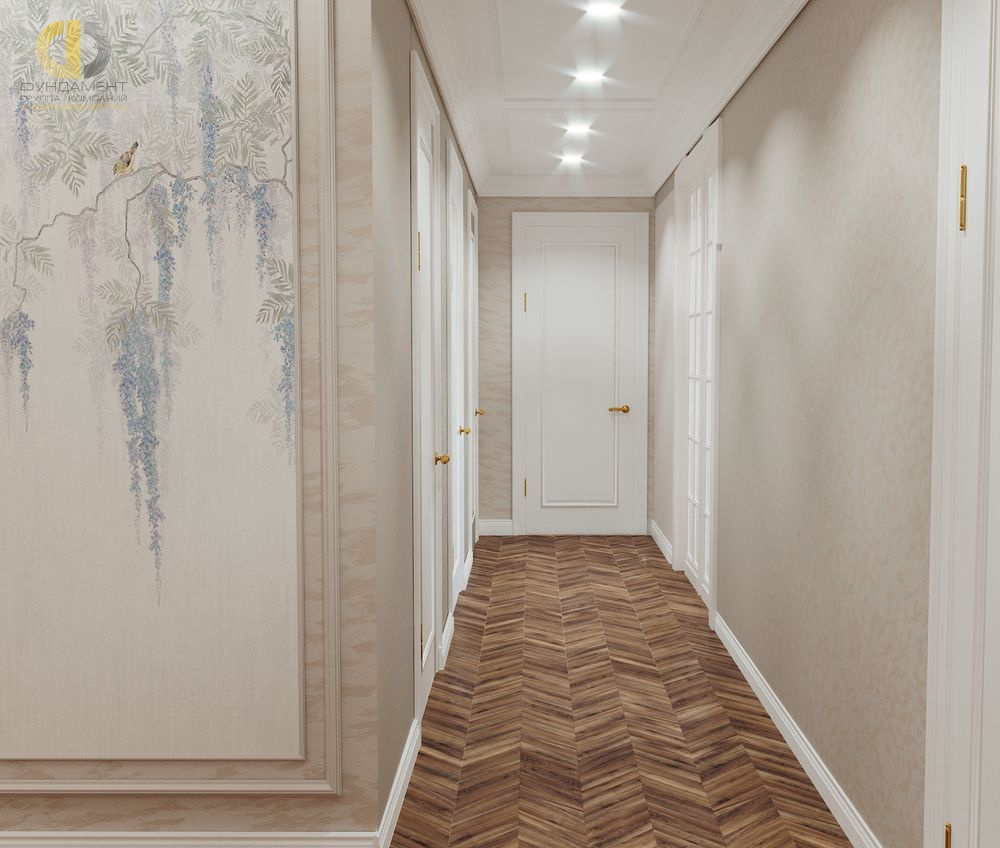 Дизайн интерьера коридора в пятикомнатной квартире 147 кв. м в стиле эклектика 8