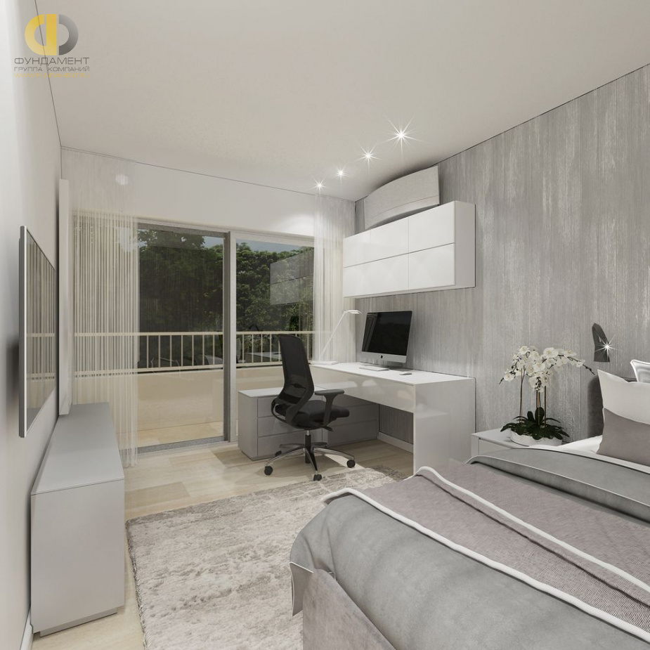 Дизайн интерьера спальни в доме 201 кв.м в стиле минимализм40