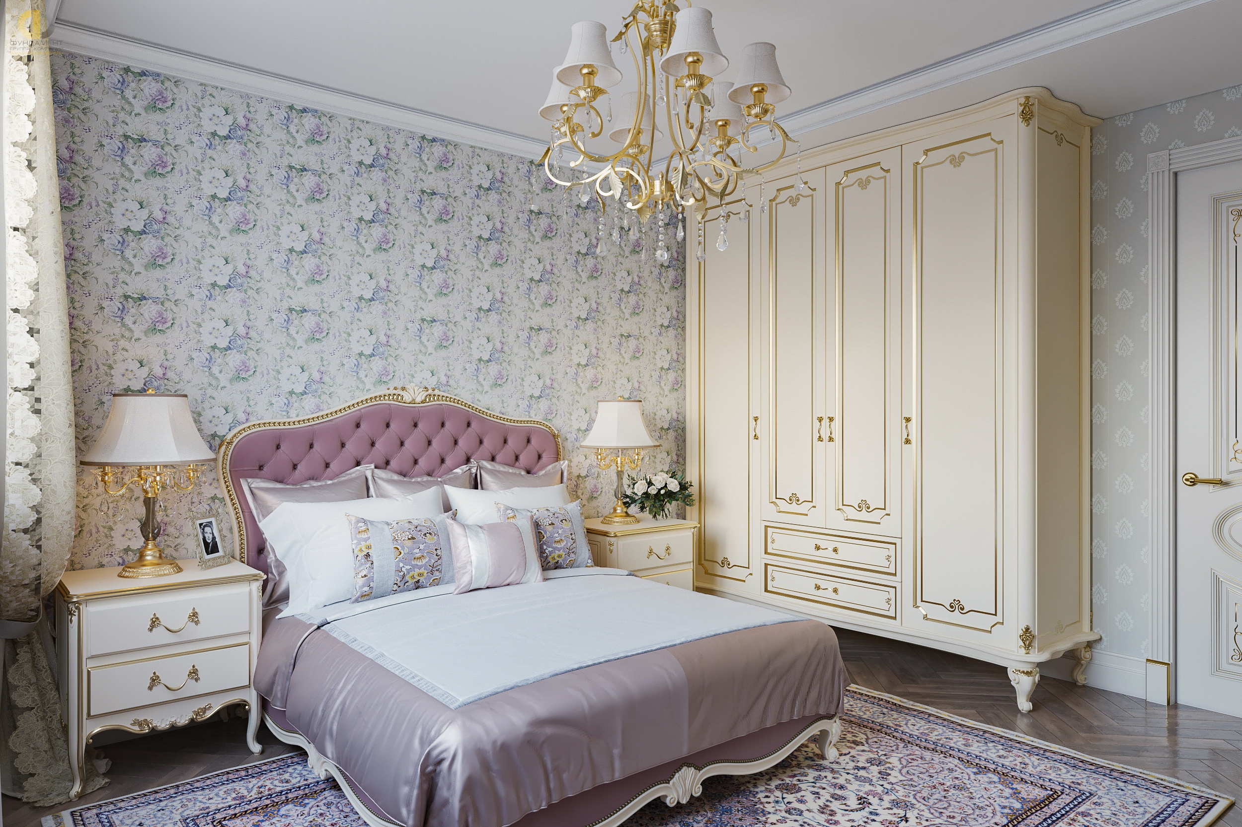 Дизайн спальни в стиле классическом – фото 211