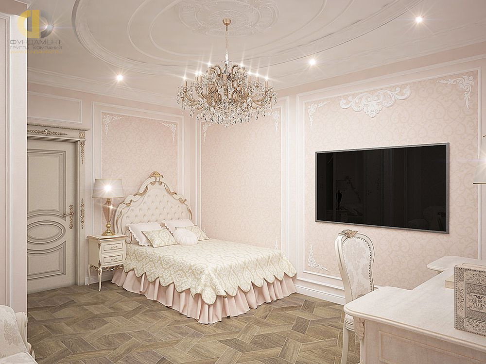 Дизайн интерьера спальни в четырёхкомнатной квартире 165 кв.м в классическом стиле34