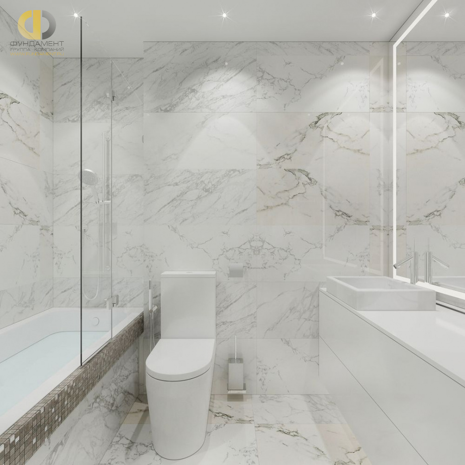 Дизайн интерьера ванной в доме 201 кв.м в стиле минимализм2