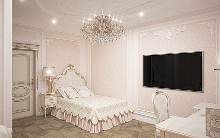 Дизайн интерьера спальни в четырёхкомнатной квартире 165 кв.м в классическом стиле34