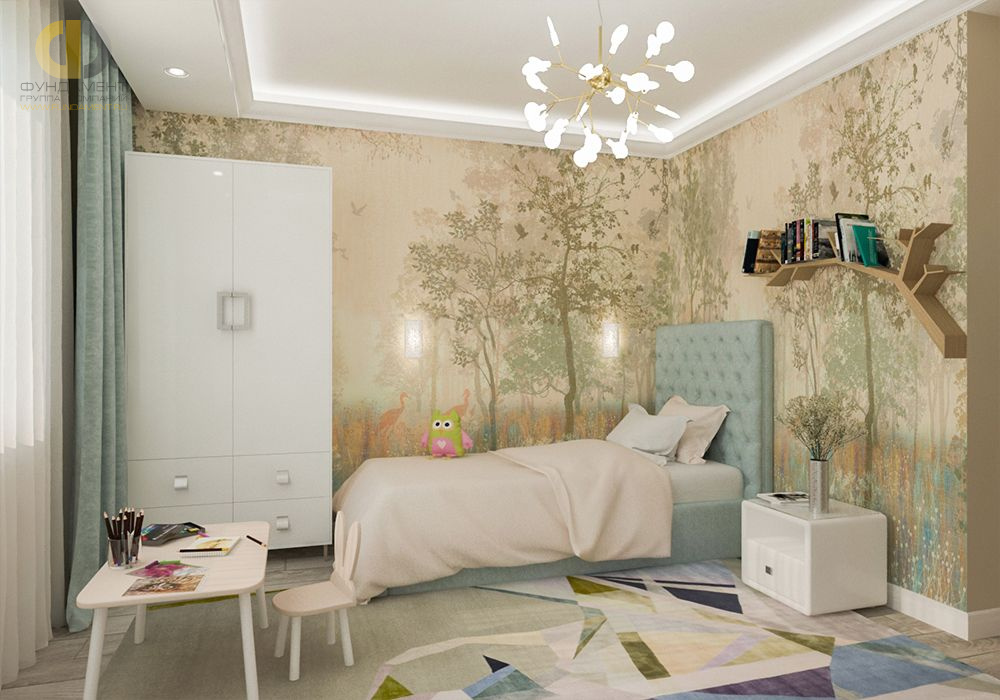 Дизайн интерьера детской в четырёхкомнатной квартире 144 кв.м в стиле эклектика13