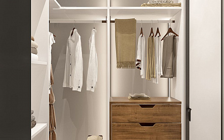 Дизайн интерьера гардероба в трёхкомнатной квартире 99 кв. м в стиле эклектика 24