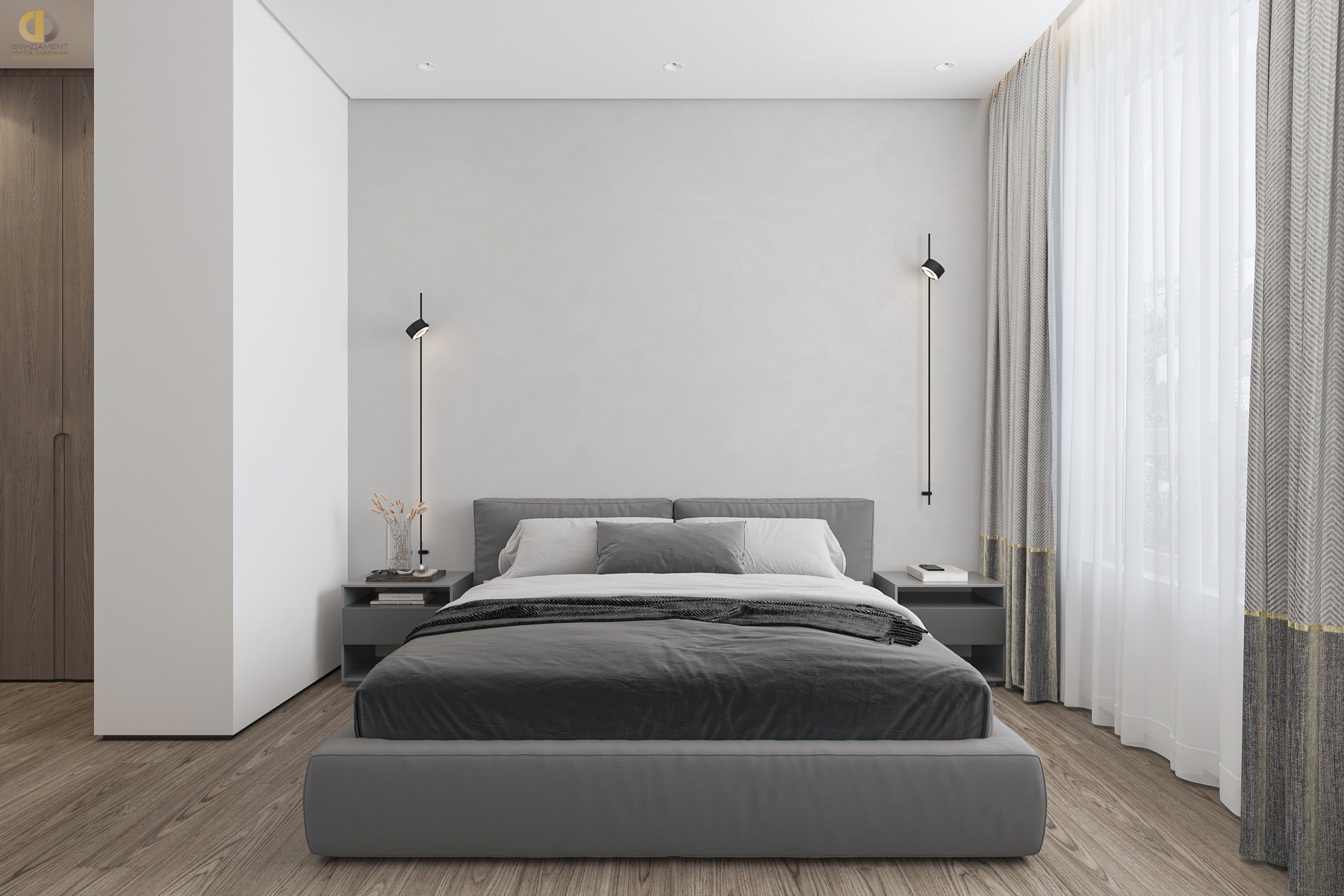 Дизайн спальни в стиле манимализском – фото 170