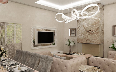 Дизайн интерьера гостиной в доме 278 кв.м в стиле ар-деко18