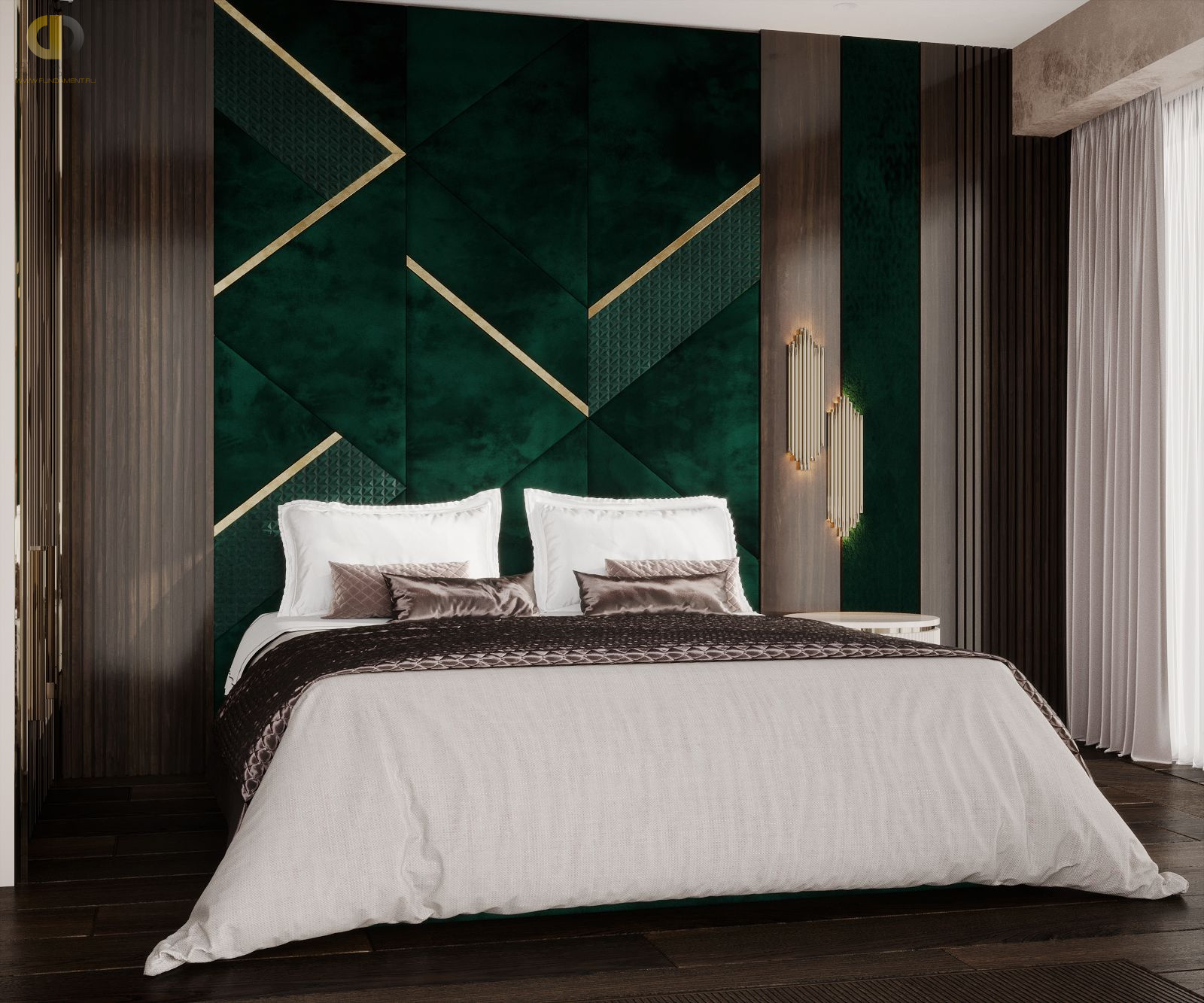 Дизайн спальни в стиле арт-деко – фото 440