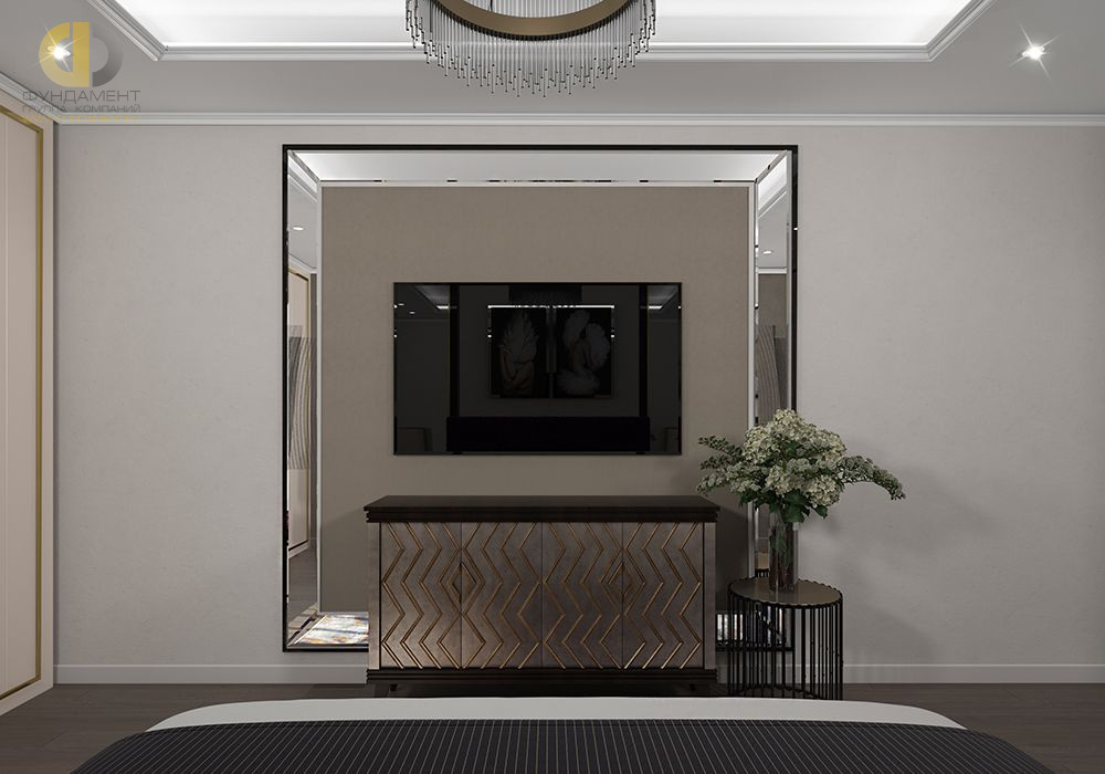 Дизайн интерьера спальни в трёхкомнатной квартире 86 кв.м в стиле ар-деко16