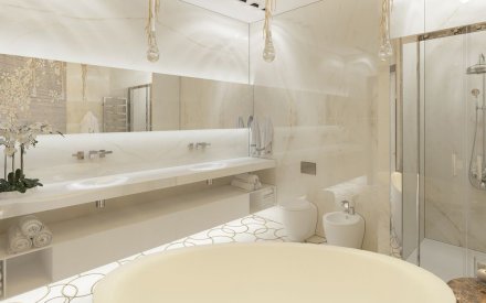 Дизайн интерьера трехкомнатной квартиры в Москве