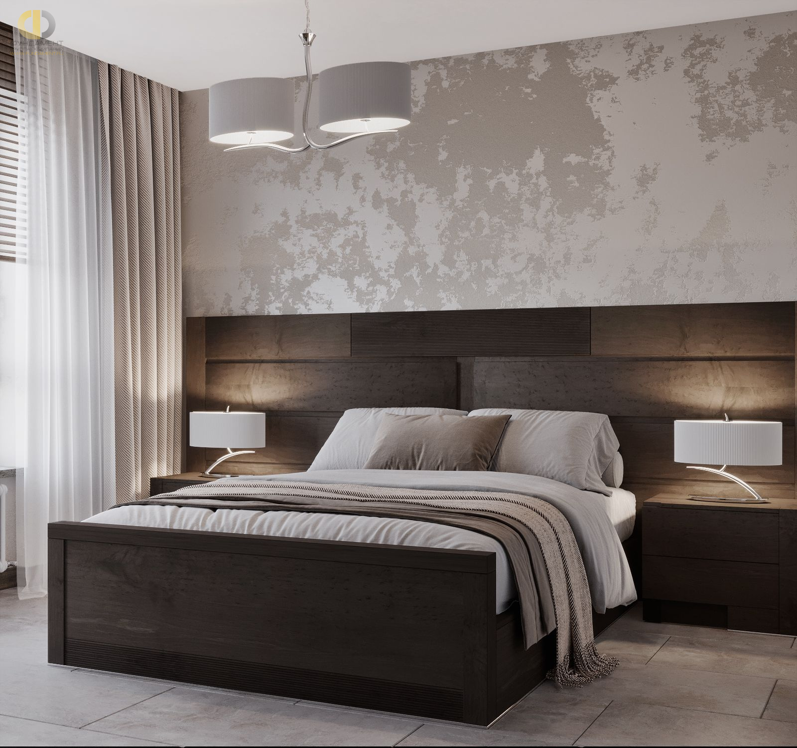 Дизайн спальни в стиле cовременном – фото 447