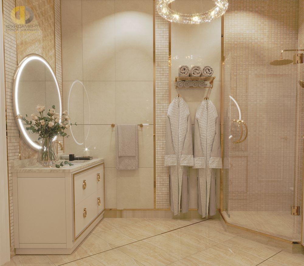 Дизайн интерьера ванной в пятикомнатной квартире 147 кв. м в стиле эклектика 29