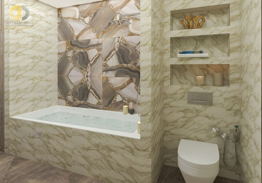 Дизайн интерьера ванной в четырёхкомнатной квартире 144 кв.м в стиле эклектика18