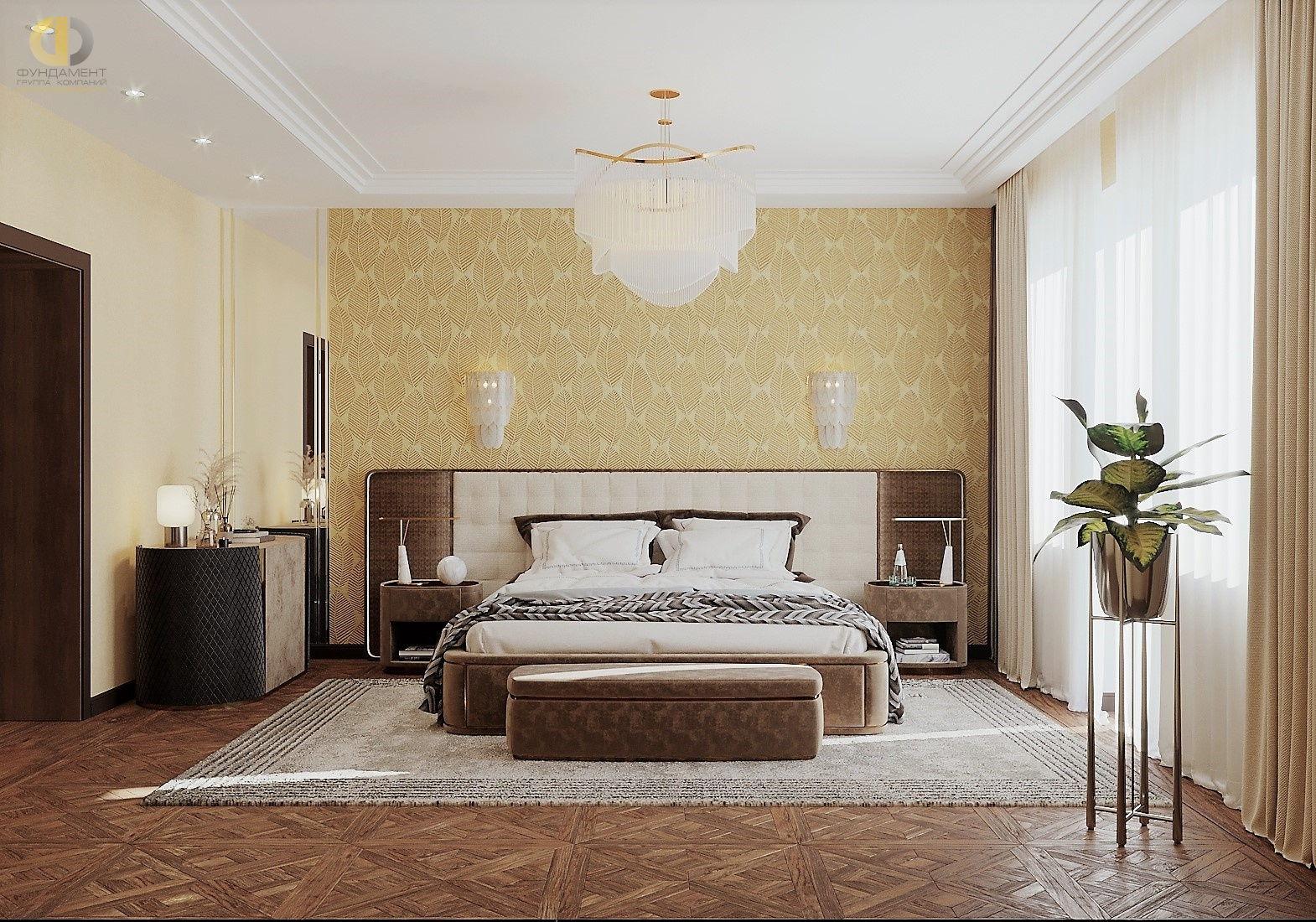 Дизайн спальни в стиле эклектика – фото 155