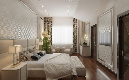 Дизайн интерьера спальни в доме 210 кв.м в стиле ар-деко25