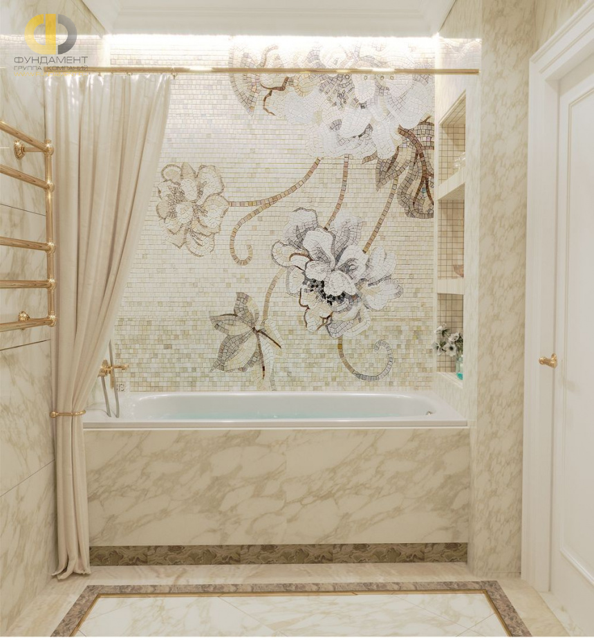 Дизайн интерьера ванной в пятикомнатной квартире 147 кв. м в стиле эклектика 23