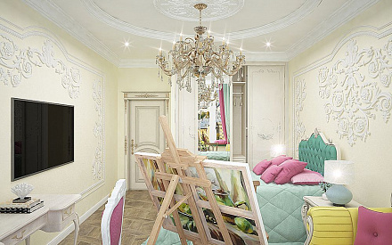 Дизайн интерьера спальни в четырёхкомнатной квартире 165 кв.м в классическом стиле30