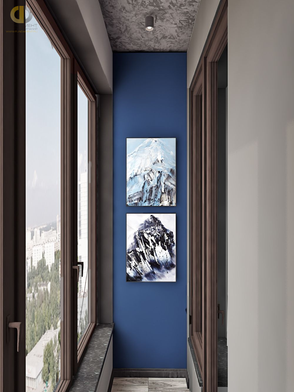 Дизайн интерьера балкона в двухкомнатной квартире 52 кв.м в современном стиле – фото 165