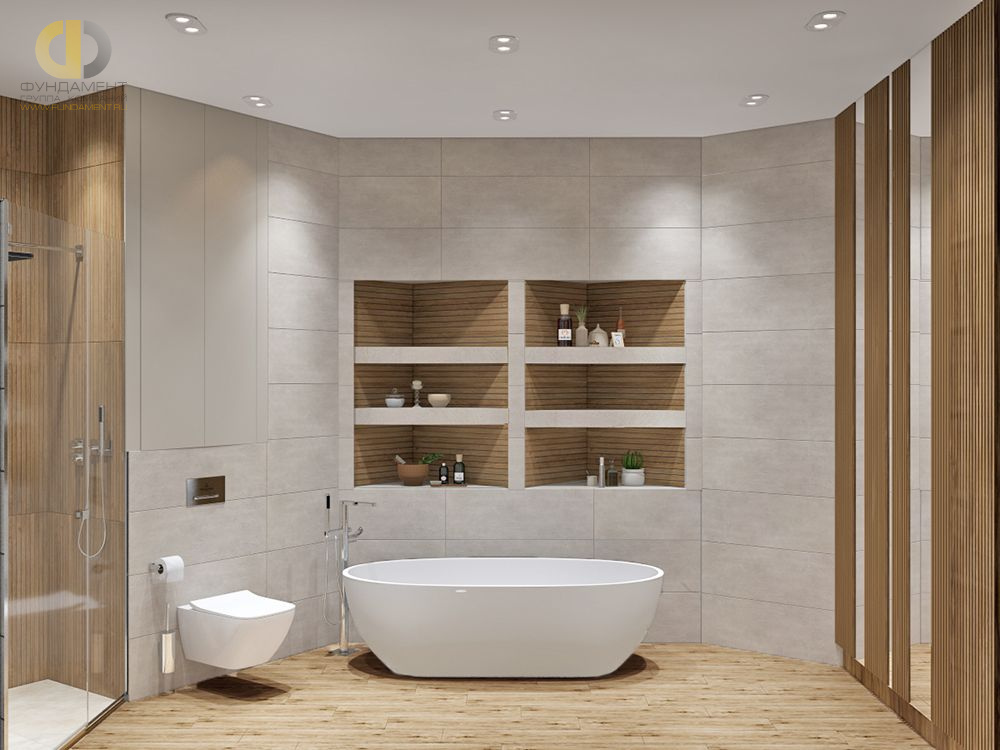 Дизайн интерьера ванной в трёхкомнатной квартире 135 кв.м в современном стиле2