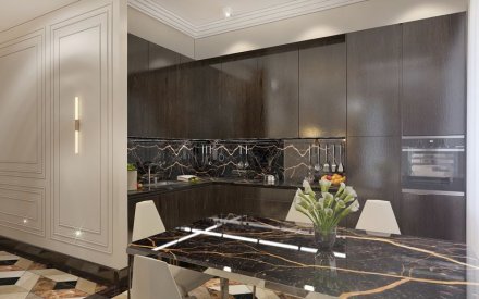 Дизайн интерьера трехкомнатной квартиры в Москве