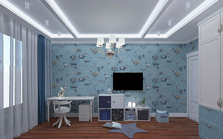 Дизайн интерьера детской в четырёхкомнатной квартире 116 кв. м в стиле неоклассика 17
