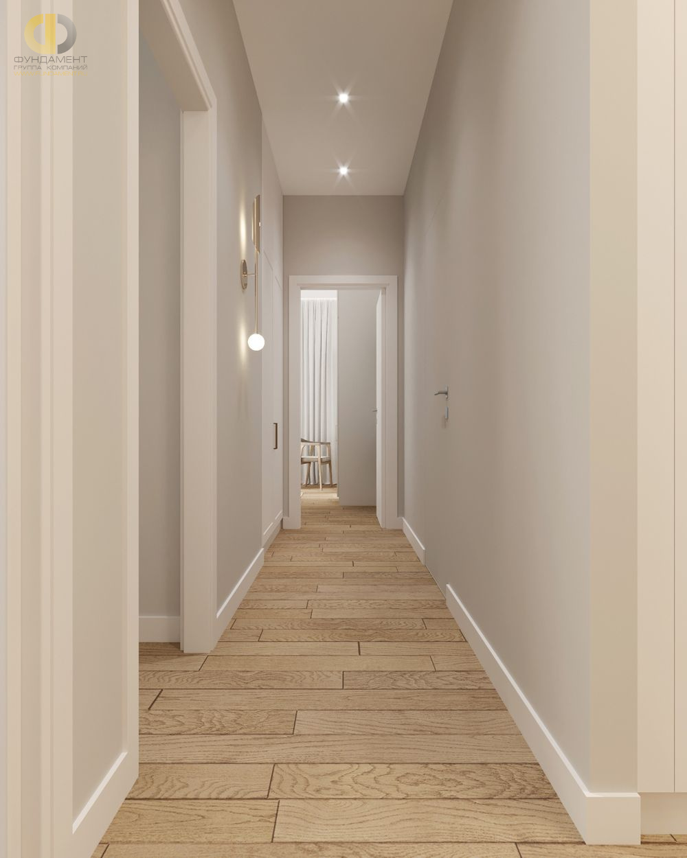 Дизайн коридора в стиле cовременном – фото 415