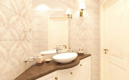 Дизайн-проект ванной в трехкомнатной квартире 119 кв. м в Москве