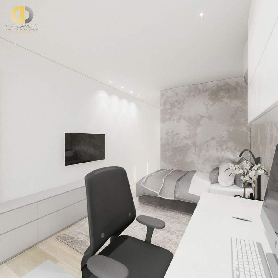 Дизайн интерьера спальни в доме 201 кв.м в стиле минимализм24